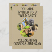 Einladung zur afrikanischen Wildlife Pawprint Coll (Vorne/Hinten)