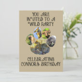 Einladung zur afrikanischen Wildlife Pawprint Coll (Stehend Vorderseite)