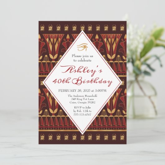 Einladung zur ägyptischen Geburtstagspartei (Stehend Vorderseite)