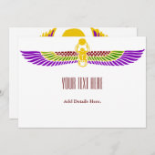 Einladung zur ägyptischen Geburtstagspartei - einf (Vorne/Hinten)