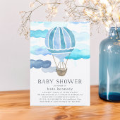 Einladung zur Air Baby Dusche | Blau