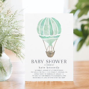 Einladung zur Air Baby Dusche Münze