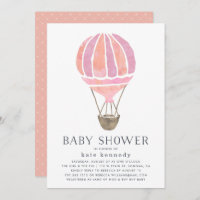 Einladung zur Air Baby Dusche | Rosa