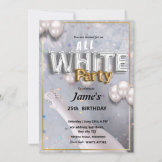 Einladung zur All White Party oder Veranstaltung