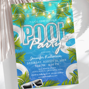 Einladung zur All-White-Poolparty