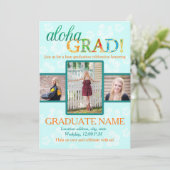 Einladung zur Aloha GRAD Graduiertenparty (Stehend Vorderseite)