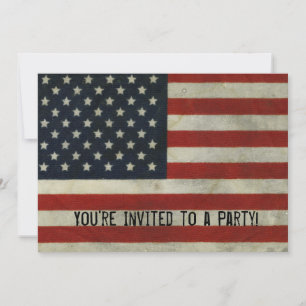 Einladung zur amerikanischen Flagge