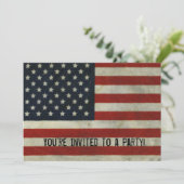 Einladung zur amerikanischen Flagge (Stehend Vorderseite)