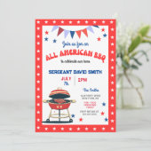 Einladung zur amerikanischen Grillparty (Stehend Vorderseite)