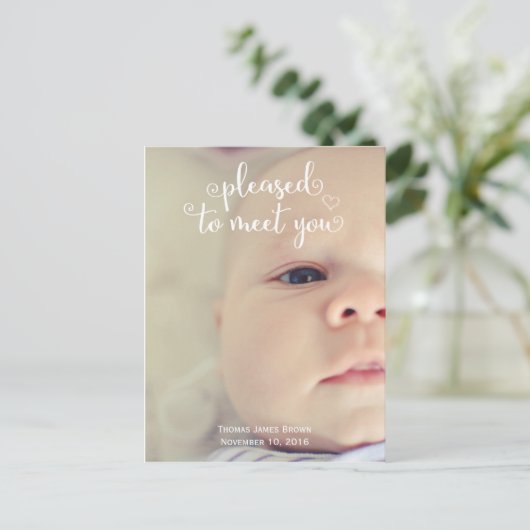 Einladung zur Ankündigung einer Neugeburt (Stehend Vorderseite)