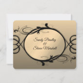 Einladung zur antiken Goldhochzeit (Rückseite)