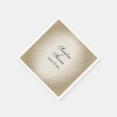 Einladung zur antiken Goldhochzeit Serviette (Ecke)