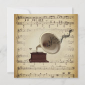 Einladung zur antiken Gramophone Music Wedding The (Rückseite)