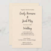 Einladung zur antiken White Wedding (Vorne/Hinten)