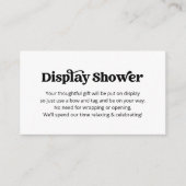 Einladung zur Anzeige von Duschen (Vorderseite)