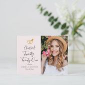 Einladung zur Apotheke mit weißer Schrift Postkarte (Stehend Vorderseite)