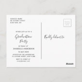 Einladung zur Apotheke mit weißer Schrift Postkarte (Rückseite)