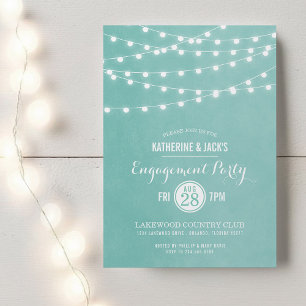 Einladung zur Aqua String Lights-Engagement