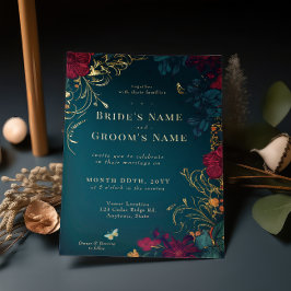 Einladung zur aquamarinen und roten Seeblick