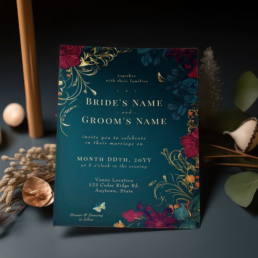 Einladung zur aquamarinen und roten Seeblick