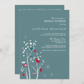 Einladung zur aquamarinen und roten Winterschneeba (Vorne/Hinten)