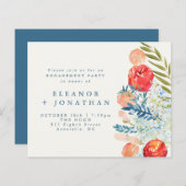 Einladung zur Aquarellfarben-Engagement-Partei (Vorne/Hinten)