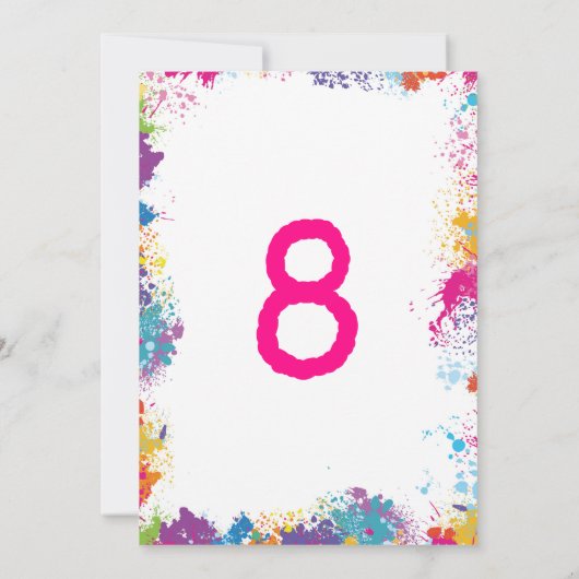 Einladung zur Art Birthday Party (Rückseite)