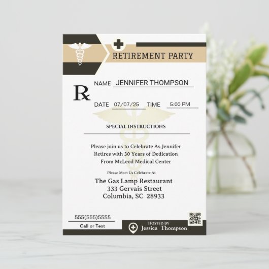 Einladung zur ärztlichen Verschreibung (Stehend Vorderseite)