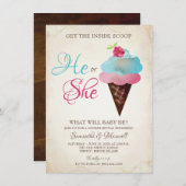 Einladung zur Aufdeckung des Eiskremgeschlechts -  (Vorne/Hinten)