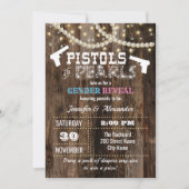 Einladung zur Aufdeckung von Pistolen oder Perlen (Vorderseite)