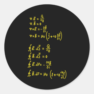 Einladung zur Aufkleber-Formel für Physik Runder Aufkleber