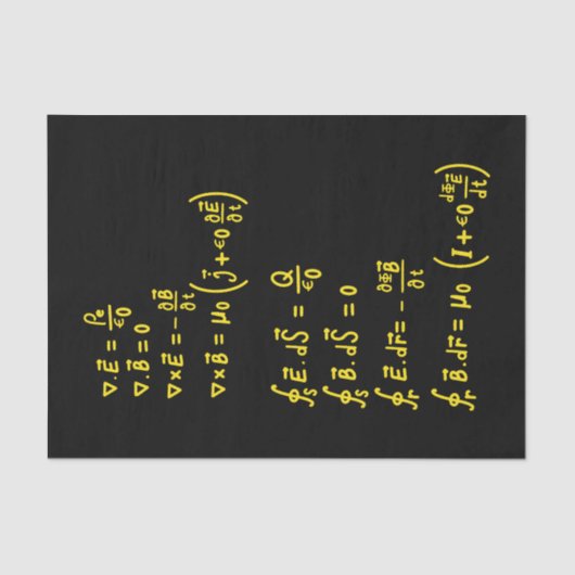 Einladung zur Aufkleber-Formel für Physik Seidenpapier (Vorderseite)