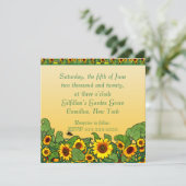 Einladung zur Aufnahme von Sonnenblumen-Rollen (Stehend Vorderseite)