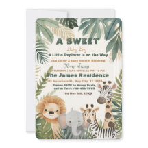 Einladung zur Baby Boy Tropical Jungle Safari Baby
