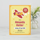 Einladung zur Baby-Dusche (Stehend Vorderseite)