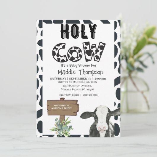 Einladung zur Baby-Dusche auf der Hütte (Stehend Vorderseite)