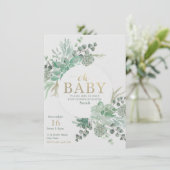 Einladung zur Baby-Dusche - Blumenladen (Stehend Vorderseite)