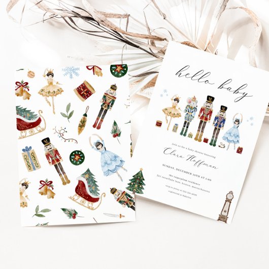 Einladung zur Baby-Dusche Classic Nutcracker im De