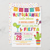 Einladung zur Baby Dusche Fiesta (Vorne/Hinten)