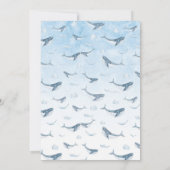 Einladung zur Baby-Dusche für Wasserwale (Rückseite)