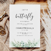 Einladung zur Baby-Dusche "Greenery Butterfly",