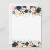 Einladung zur Baby Dusche in Navy und Blush Twins (Rückseite)