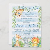 Einladung zur Baby-Dusche, Jungle Baby-Dusche (Vorderseite)