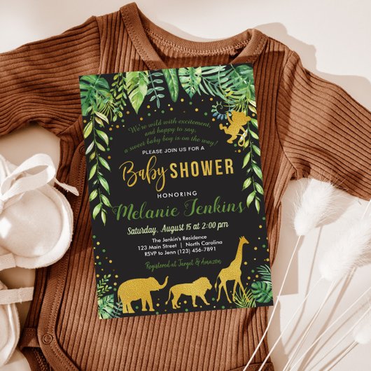 Einladung zur Baby-Dusche, Jungle Baby-Dusche