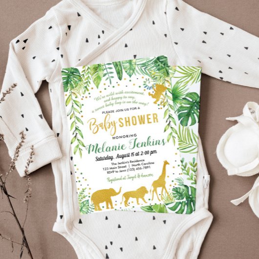Einladung zur Baby-Dusche, Jungle Baby-Dusche