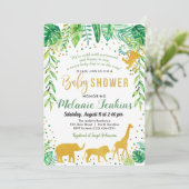 Einladung zur Baby-Dusche, Jungle Baby-Dusche (Stehend Vorderseite)