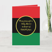 Einladung zur Baby-Dusche Pan African Flag (Vorderseite)