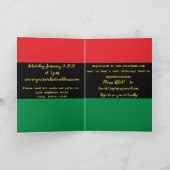 Einladung zur Baby-Dusche Pan African Flag (Innenseite)