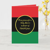 Einladung zur Baby-Dusche Pan African Flag (Gelbe Blume)