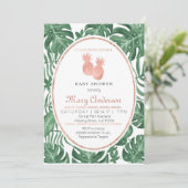 Einladung zur Baby Dusche Tropical Pineapse (Stehend Vorderseite)